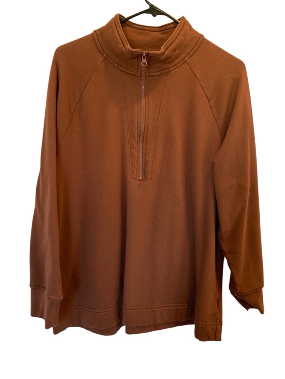 Terra & Sky Sweatshirt Carmel Colored 1/2 Zip Size 1X